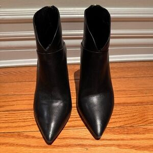 Black Leather Ankle Boots